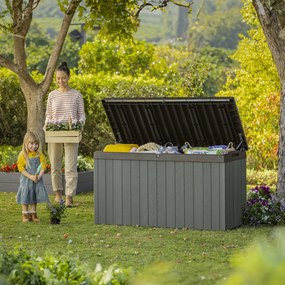 Cutie de depozitare Darwin pentru grădină cu separator 570L verde