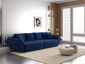 Canapea extensibilă dumonde cu ladă de depozitare si sezut confortabil din spuma high-density, Berlin Royal Blue 300x100 cm
