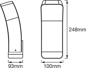 Ledvance - Aplica de exterior LED RGB SMART + CURVE LED/9W/230V IP44