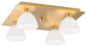 Plafoniera eleganta design modern OPALDESIGN 4L, auriu mat