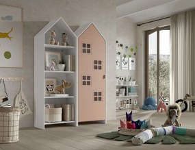 Set 2 dulapuri pentru copii Casami Bruges tip căsuță de plajă – Roz – Vipack