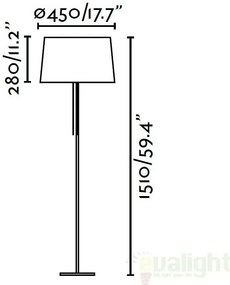 Lampadar / Lampa de podea moderna alba, VOLTA 20029