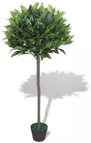vidaXL Dafin artificial cu ghiveci, 125 cm, verde