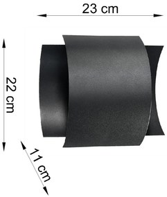 Aplică Sollux Fogmi, negru