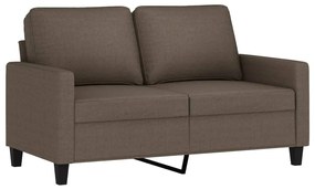 348700 vidaXL Canapea cu 2 locuri, gri taupe, 120 cm, material textil