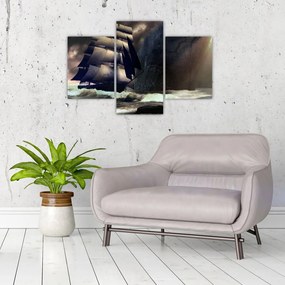 Tablou - Navă printre recife (90x60 cm)