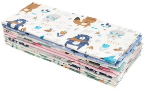 New Baby Scutece din flanel cu imprimeu Standard, 70 x 80 cm, set 10 buc.