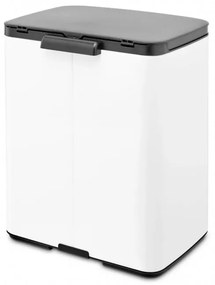 Cos de rufe Brabantia Bo Small 1006633, 12 L, Deschidere silentioasa si lina, Baza antiderapanta, Alb