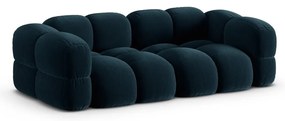Canapea albastru-închis cu tapițerie din catifea 250 cm Loretto – Cosmopolitan Design