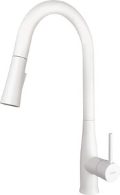 Lukrecja Baterie pentru bucătărie, cu pipă extractibilă - 2 Funcții Finisaj: Alb BDH_A72M
