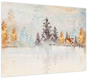 Tablou - Pădure în acuarelă (70x50 cm)