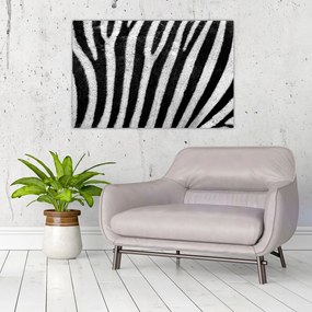 Tablou cu piele de zebră (90x60 cm)