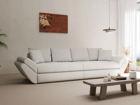Canapea extensibilă dumonde cu ladă de depozitare si sezut confortabil din spuma high-density, Loana Euphoria Ivory 300x100 cm
