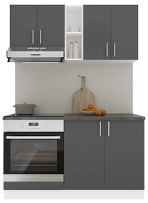 Set haaus V4, Antracit/Alb, Blat Thermo 28 mm, L 140 cm