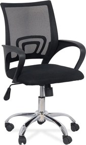 Scaun de birou pentru copii negru ajustabil cu spatar mesh si baza metalica OFF 619