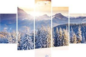 Tablou - Peisaj montan în timpul iernii (150x105 cm)