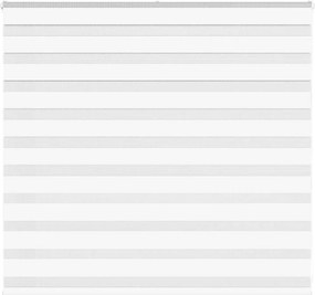 vidaXL Jaluzea tip zebra alb lățime țesătură 160,9 cm poliester