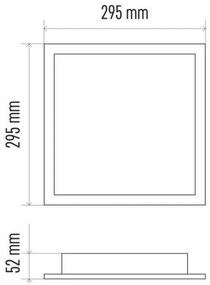 Plafonieră LED dimabilă LED/20W/230V 2700K-6500K pătrată + telecomandă