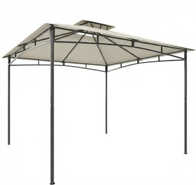 Outsunny Pavilion 3x3 m rezistent la apă Stabil Rezistent la iarnă Pavilion de grădină cu cadru superior retractabil Dublu acoperiș Alb-crem | Aosom Romania