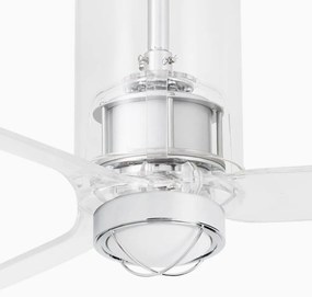 Lustra cu Ventilator si telecomanda TUBE FAN M LED transparent