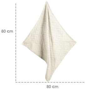 Pătură pentru copii crem din bumbac organic tricotată 80x80 cm Seashells – Roba