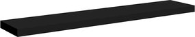 vidaXL Raft de perete suspendat, negru, 120x23,5x3,8 cm, MDF