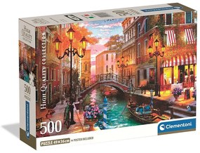 Orașe Venice Sunset Puzzle Compact Clementoni Italia 500 bucăți