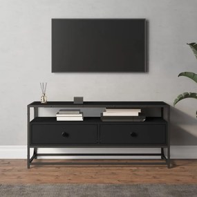 826305 vidaXL Dulap TV, negru, 100x35x45 cm, lemn prelucrat