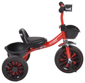 Tricicleta cu pedale NOVOKIDS™ Hawk Trike , Cu melodii si lumini, Doua cosulete pentru jucarii, Max 25 kg, Roti din cauciuc EVA, Cadru metalic, Far