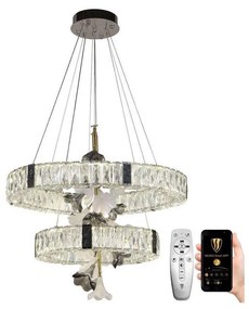 Lustră LED de cristal dimabilă pe cablu LED/70W/230V + telecomandă