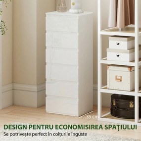 HOMCOM comoda îngustă cu sertare | Aosom Romania