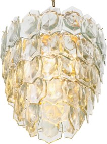 Candelabru LUX, Otel Alama Vintage, Sticla Transparenta, Elias