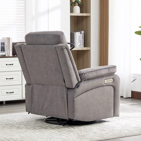Fotoliu recliner electric dumonde cu funcție de balansare ,rotire și incarcare wirelles Elvara