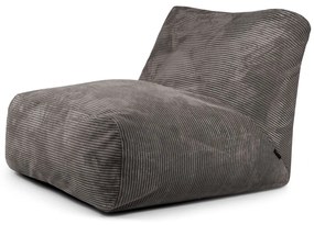 Fotoliu bean bag gri închis cu tapițerie din catifea reiată Tube 100 – SLOWDOWN
