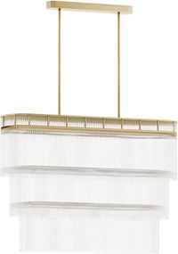 Lustra XXL din alama decorata cu sticla Filago 152x42cm