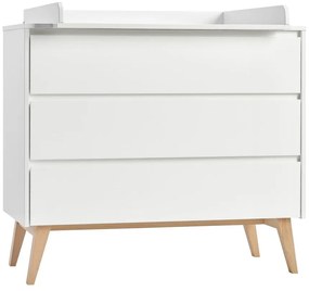 Comodă pentru copii Pinio Swing, 100 x 92 cm, alb