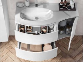 Set lemn masiv Mobilier Baie Suspendat Aledo - Natur texturat