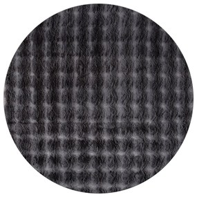 Covor gri antracit lavabil rotund ø 145 cm Bubbly – Oyo Concept