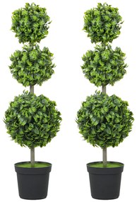HOMCOM Plante artificiale în ghiveci, frunze din plastic, pământ flocos, Verde | Aosom Romania