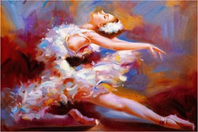 Tablou - Balerină,pictură (90x60 cm)