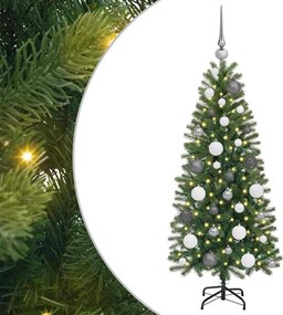 vidaXL Brad de Crăciun artificial cu 150 LED Verde 120 cm PE și PVC