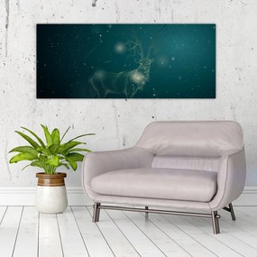Tablou - Cerb magic noaptea (120x50 cm)