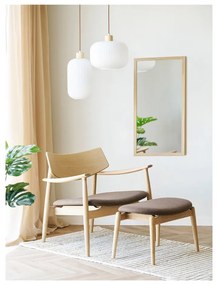 Lustră albă cu abajur din sticlă ø 30 cm Argalo – House Nordic