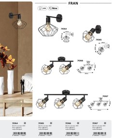 Lustra, Pendul in stil vintage Fran