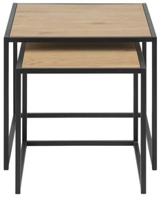 Set 2 mese de cafea SARON, stejar/negru