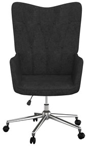327639 vidaXL Scaun de relaxare, negru, material textil