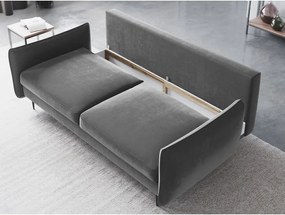 Canapea extensibilă cu spațiu de depozitare Cosmopolitan Design Vermont, gri deschis