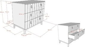 Comodă de copii bej 98,5x89x57 cm Sezane – Vipack