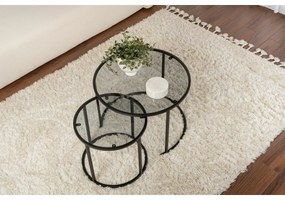 Set de măsuțe de cafea Aurum Black and Grey60 cm, 2 buc.