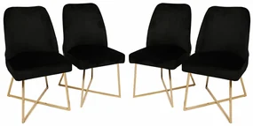 Set de scaune de sufragerie Madrid Black, 4 buc., 4 buc